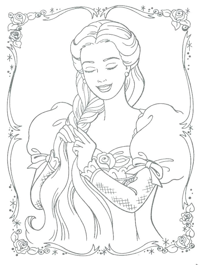 688x915 Princess Coloring Pages Free Free Online Barbie Princess Coloring