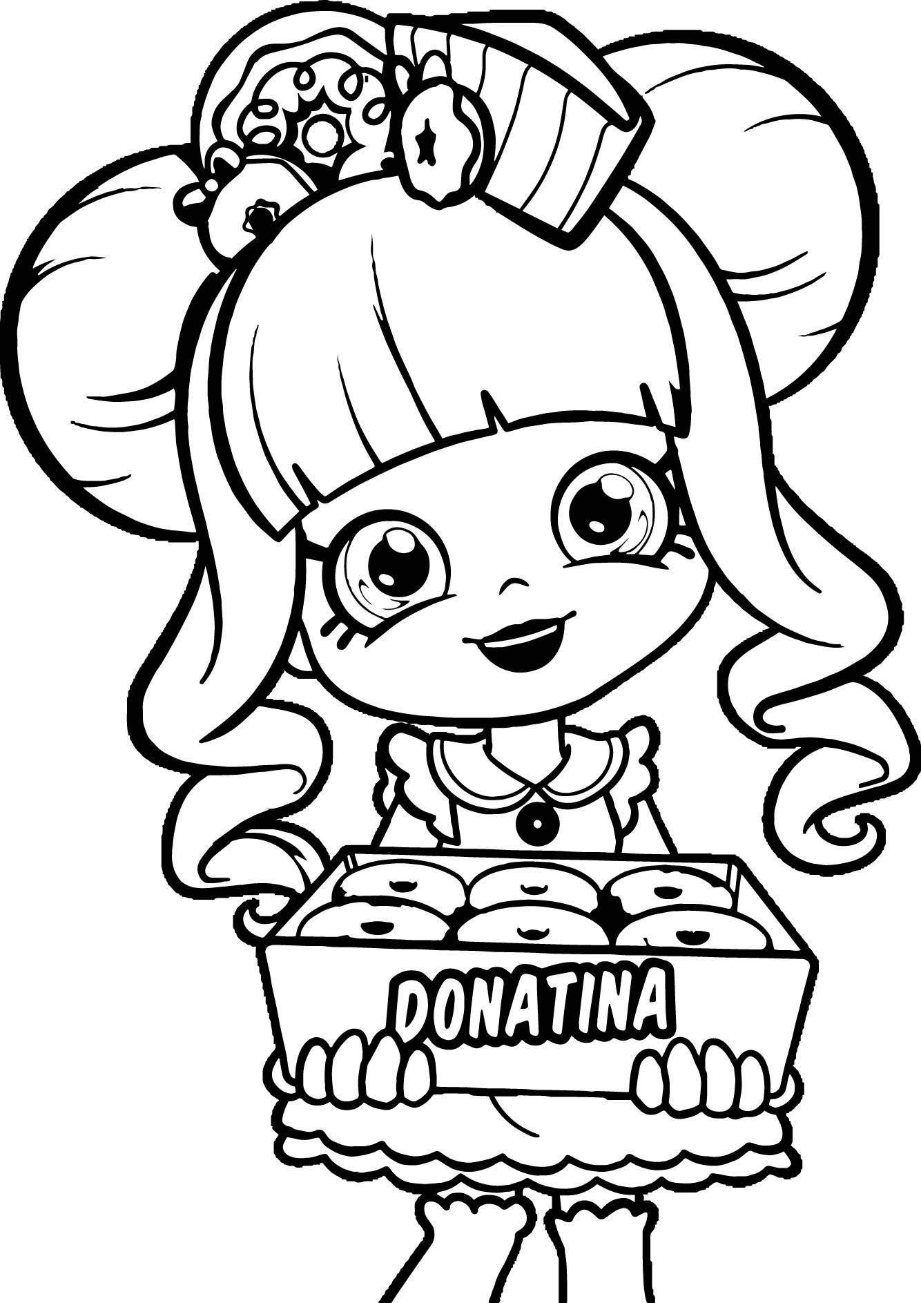 1334x1887 Shopkins Donatina Girl Coloring Page Crafts For Skylar