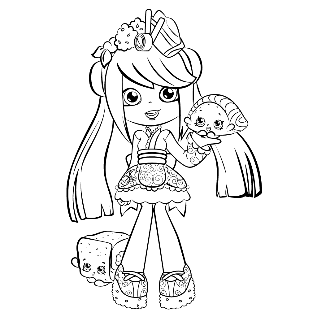 1024x1024 Shopkins Shoppies Colouring Pages For Girls