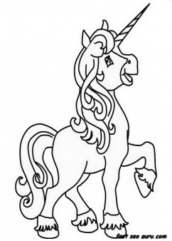 242x338 Printable Unicorn Coloring Pages For Girls