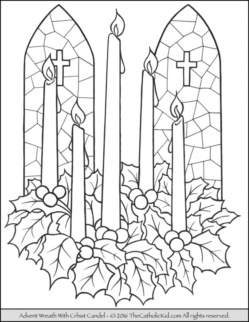 869x1125 Advent Coloring Pages Images High Def Wreath Page Free Printable