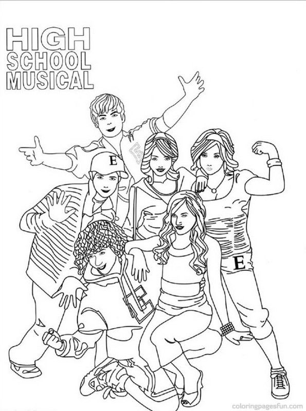 595x800 High School Musical Coloring Pages