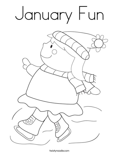 468x605 January Fun Coloring Page