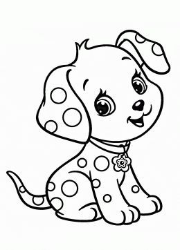 260x362 Cartoon Puppy Coloring Page For Kids, Animal Coloring Pages