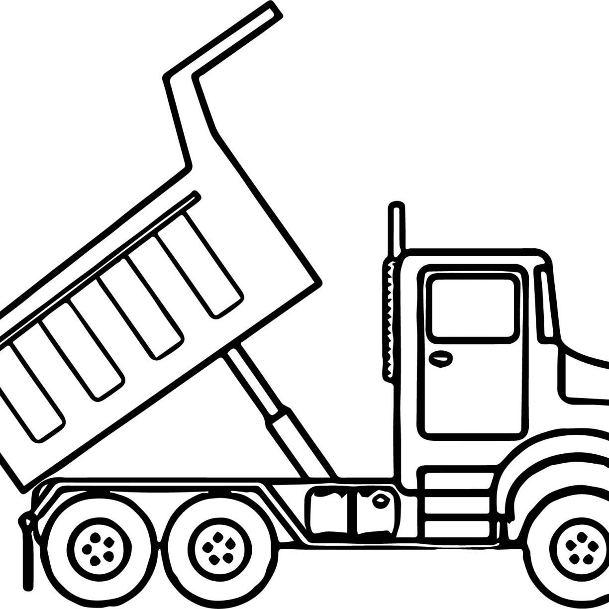1224x1224 Printable Vehicles Dump Truck Coloring Pages For Kids Free