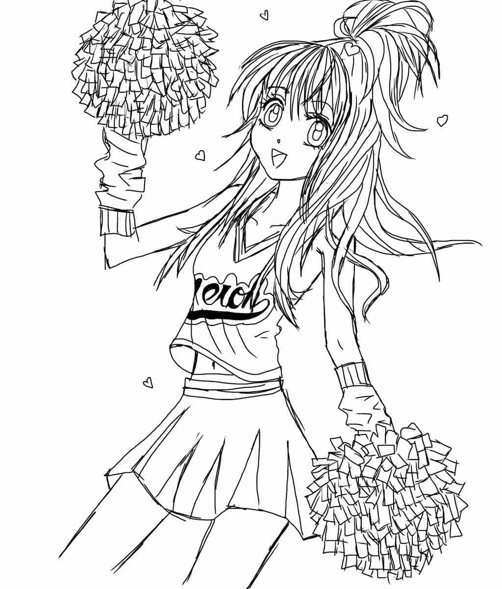 1024x1200 Cheerleader Coloring Page For Girls Easy Pages Free Printable Kids