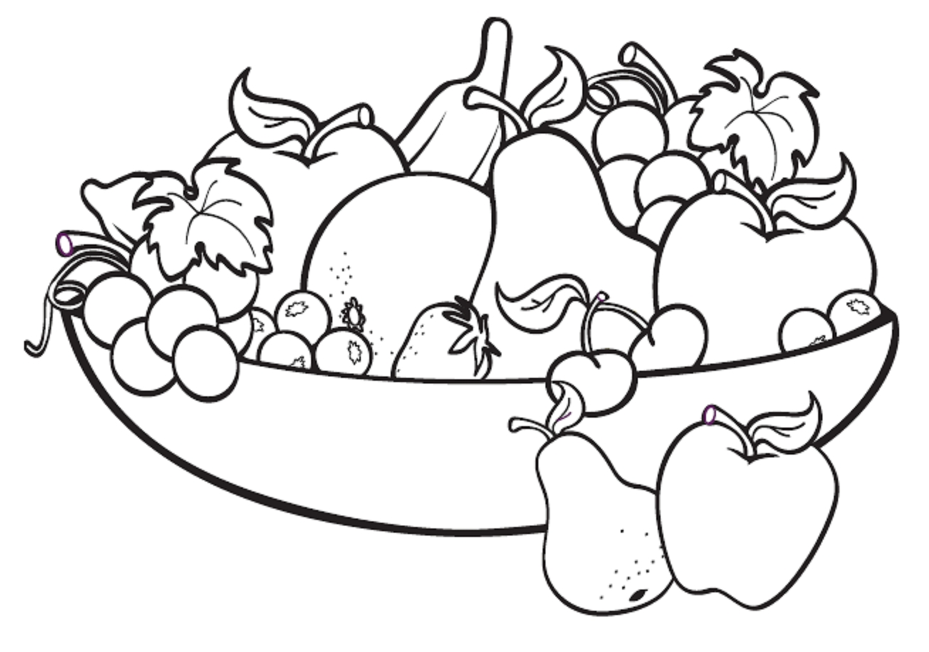 1308x918 Awesome Fruit Basket Coloring Pages Print Design Printable