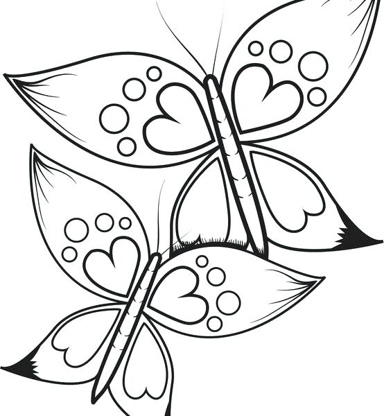 554x600 Hearts With Wings Coloring Pages Hearts And Butterflies Coloring