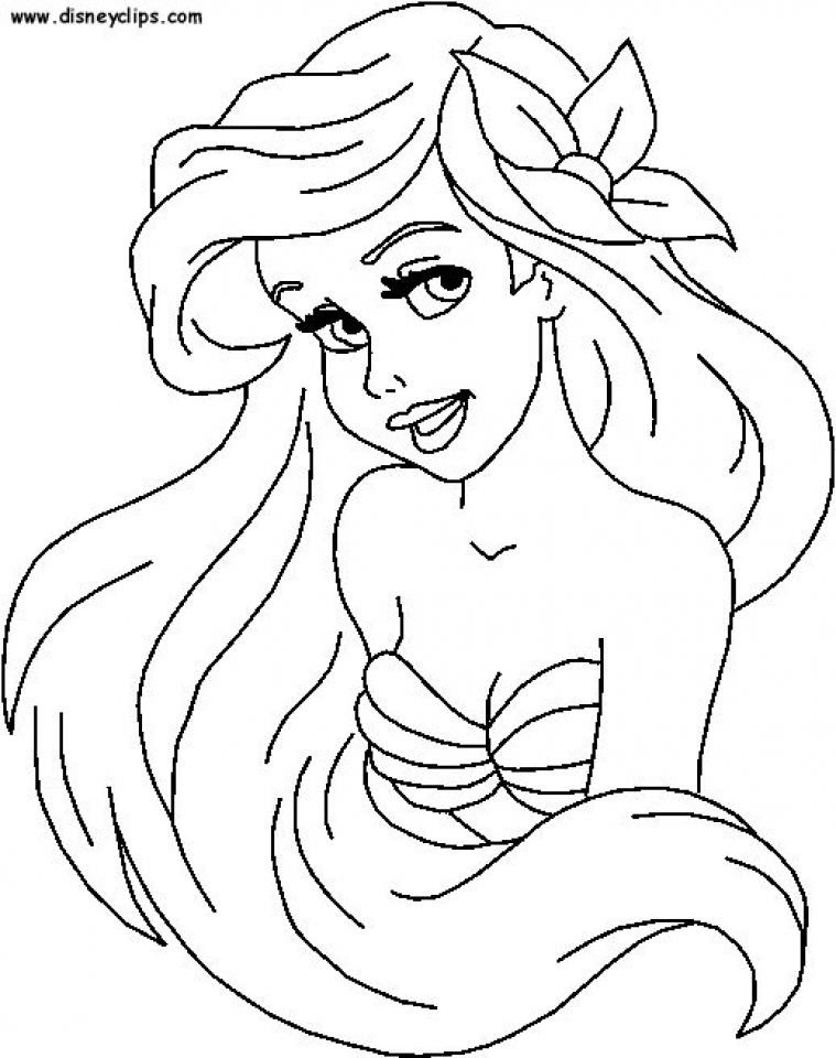 759x960 Little Mermaid Coloring Pages Disney With Little Mermaid
