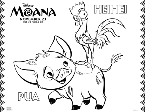 486x375 Moana Coloring Sheets