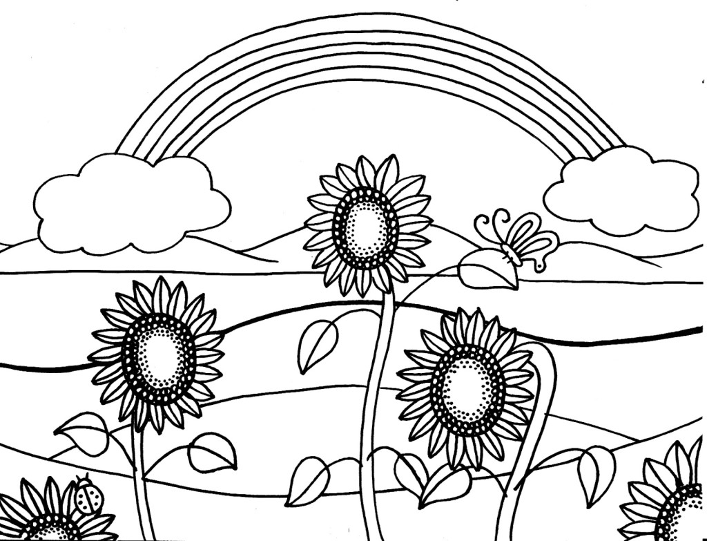 1024x783 Awesome Summer Coloring Pages On Coloring Pages For Kids Online