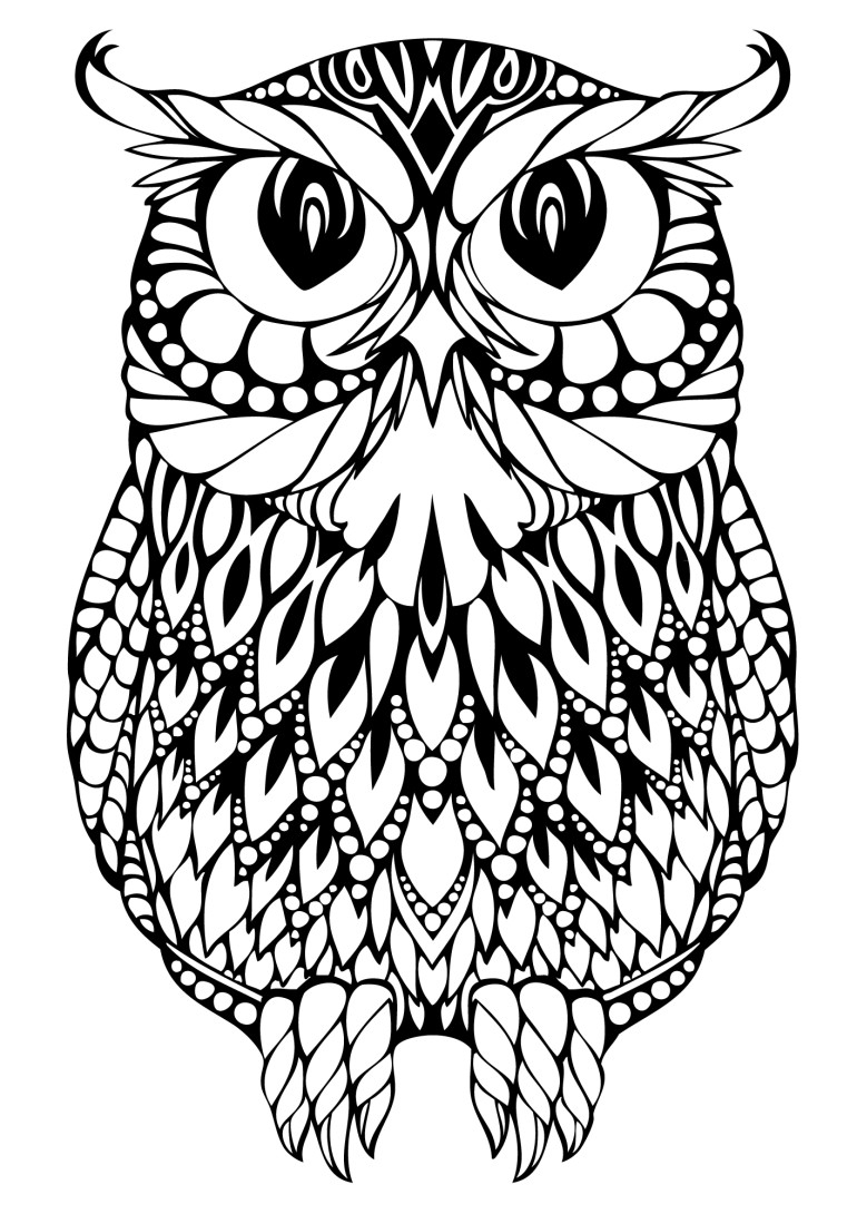 770x1090 Fresh Owl Mandala Coloring Pages Design Printable Coloring Sheet