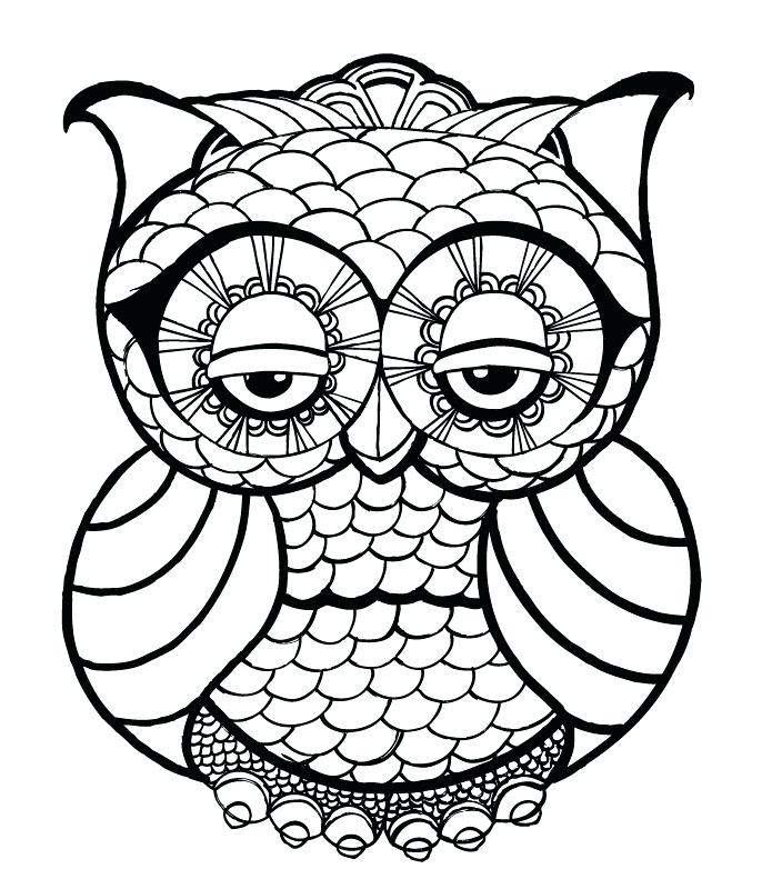 686x800 Owl Drawing Outline Cartoon Owl Coloring Pages Vector Of A Cross
