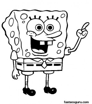 298x338 Printable Coloring Pages For Kids Spongebob