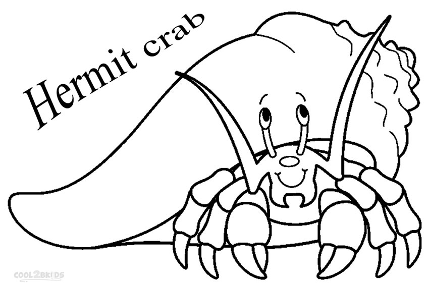 850x567 Printable Hermit Crab Coloring Pages For Kids