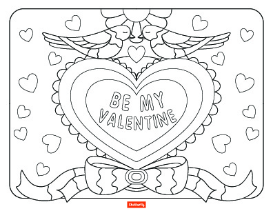 396x306 Valentine's Day Coloring Pages For Kids Shutterfly