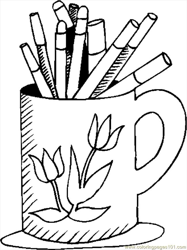 650x870 Mug Markers Coloring Page