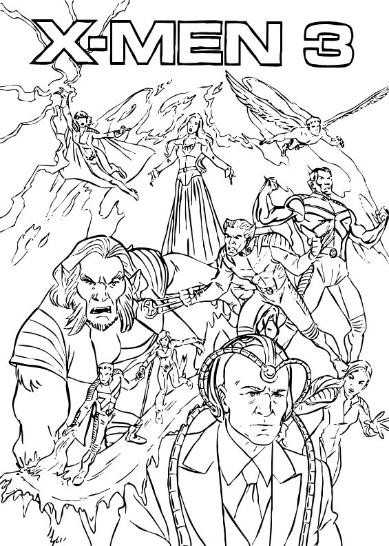 565x792 This Coloring Page Is Jam Packed With All Your X Men Characters