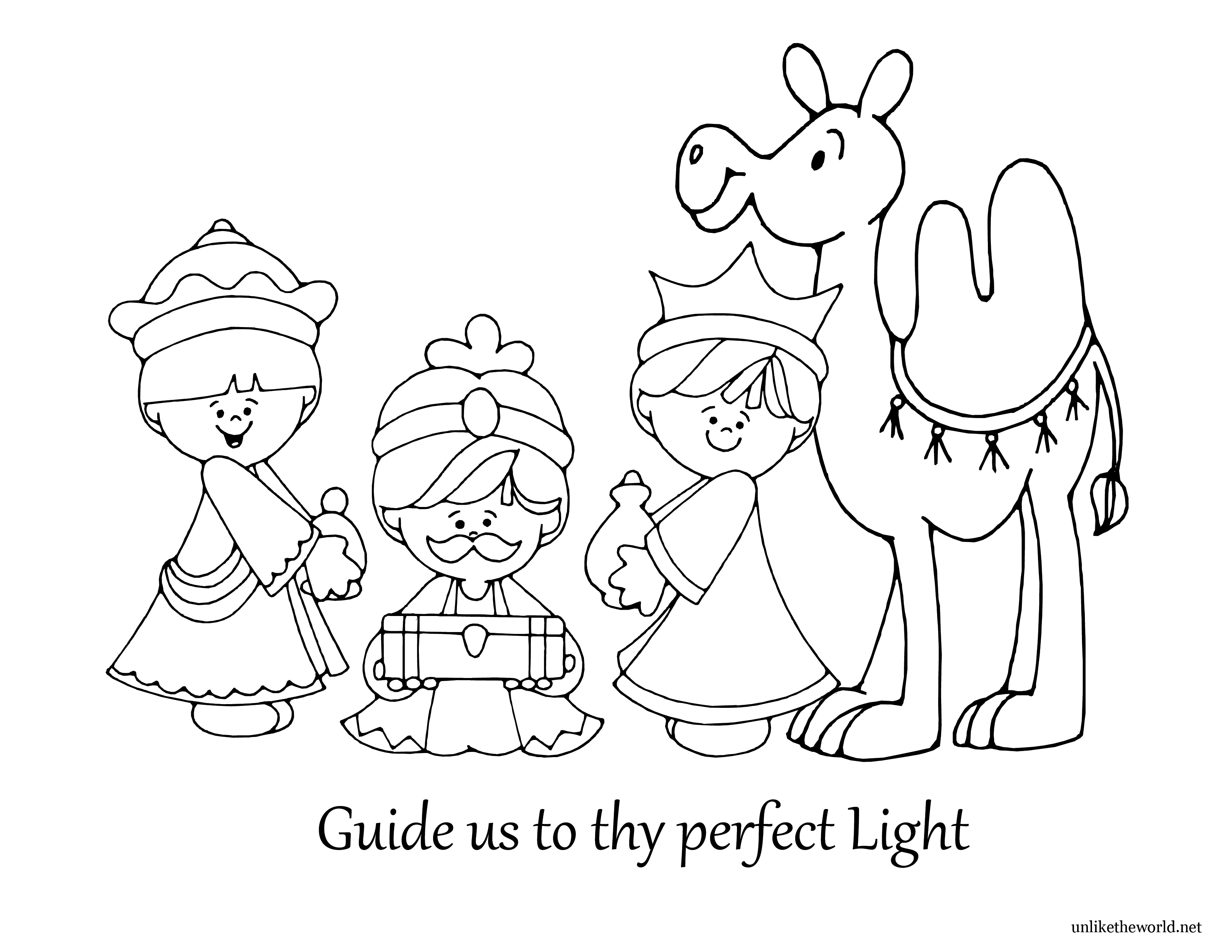 3300x2550 Three Wise Men Coloring Pages
