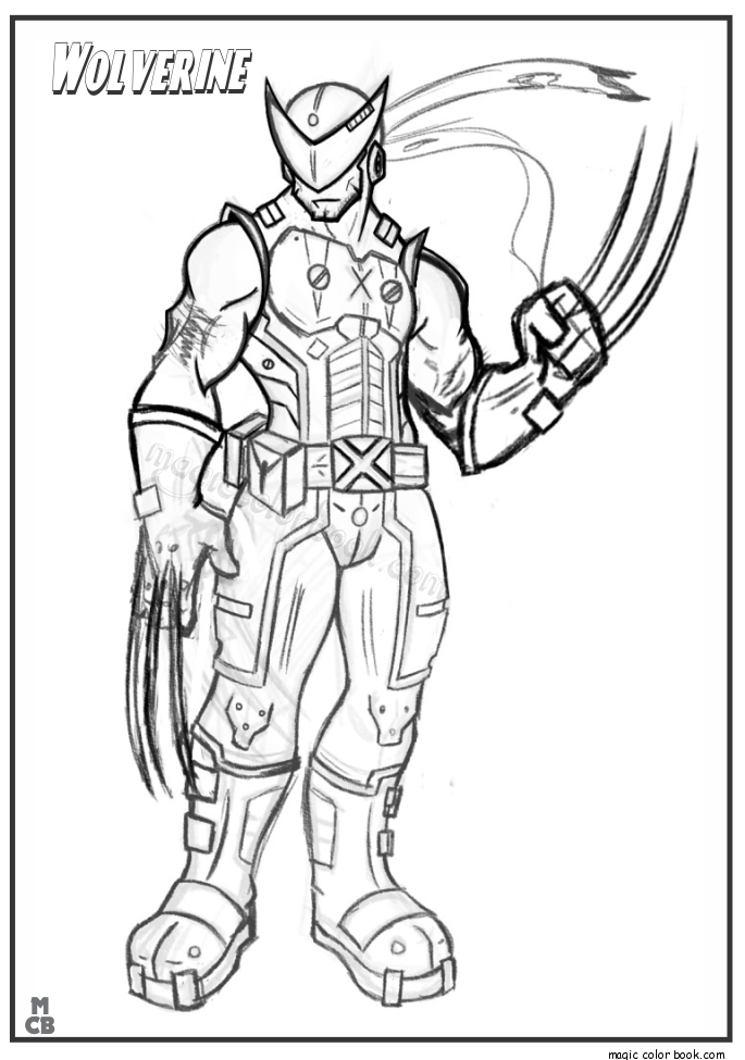 685x975 X Men Wolverine Coloring Pages