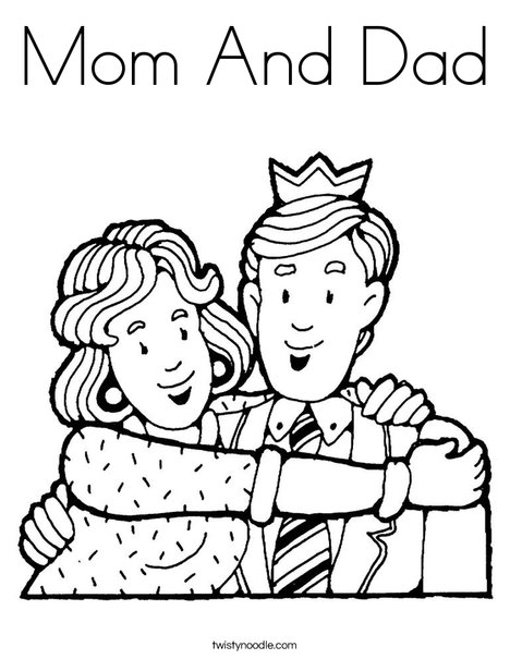 468x605 Mom And Dad Coloring Page