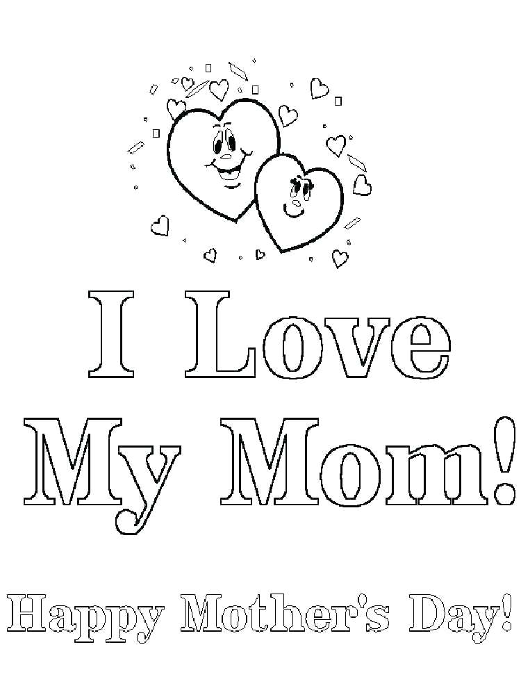 750x1000 Mom And Dad Coloring Pages I Love Mom Coloring Pages Happy