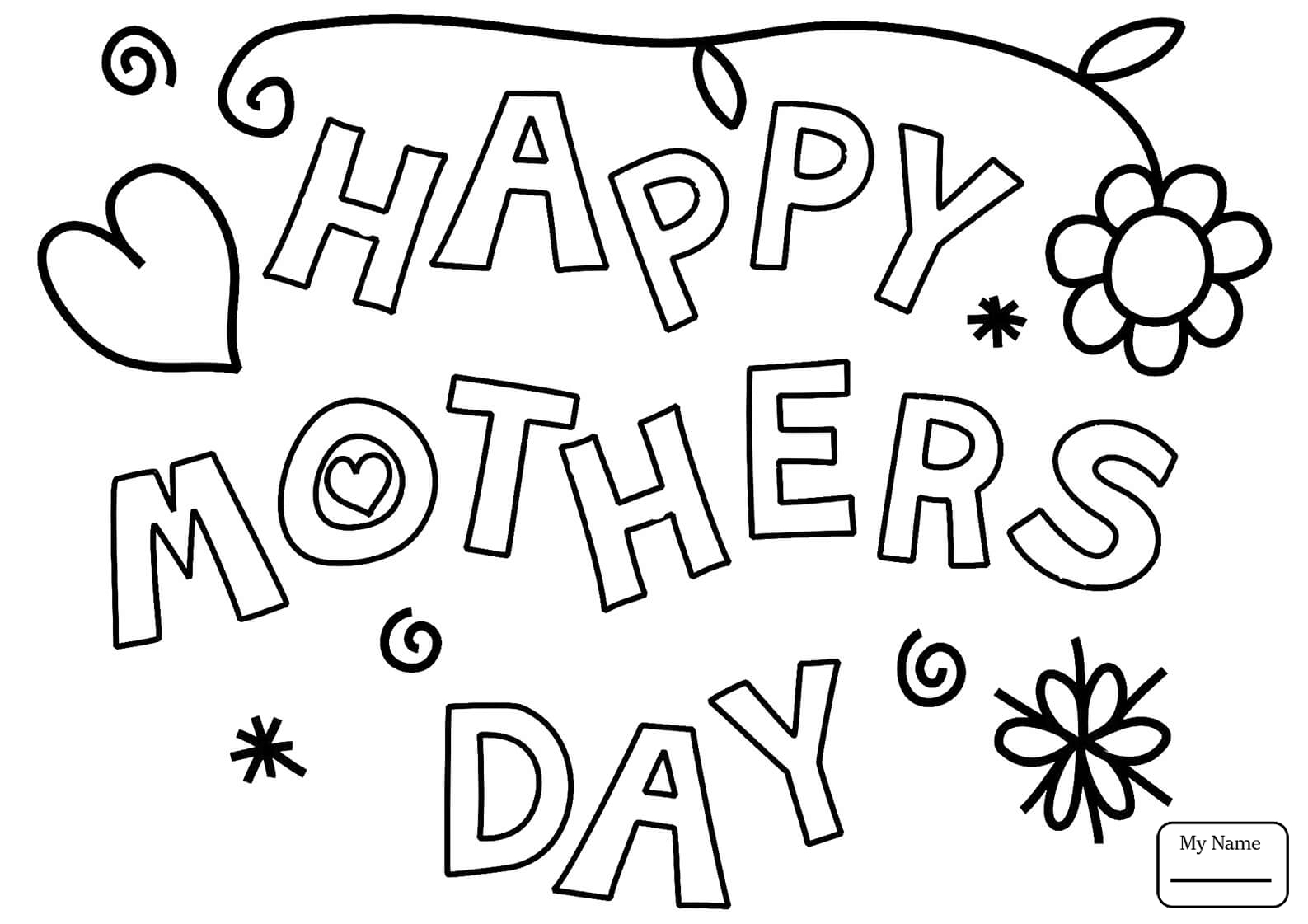 1587x1121 Fresh Coloring Pages Holidays Mothers Day Happy Mother S Day Card