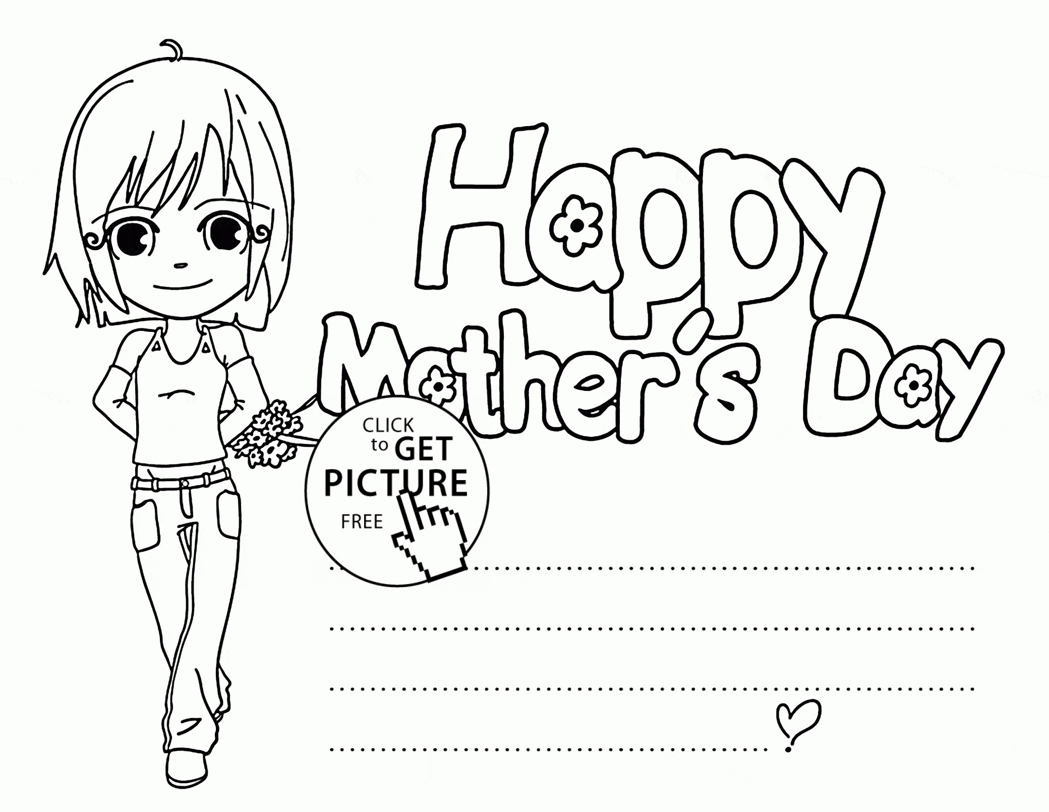 2080x1610 Happy Mother's Day Card Coloring Pages New Happy Mothers Day