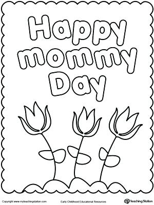 300x400 Happy Mothers Day Card Coloring Pages Printable Coloring Happy