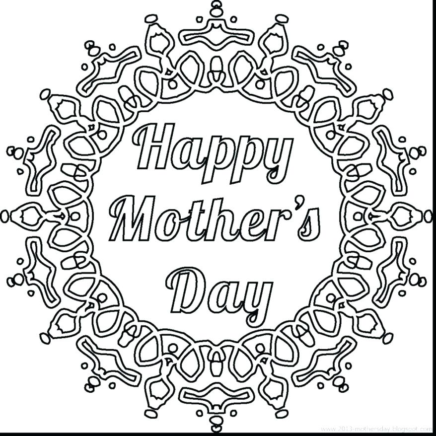 878x878 Coloring Pages For Mothers Day Cards Magnificent Printable Mothers