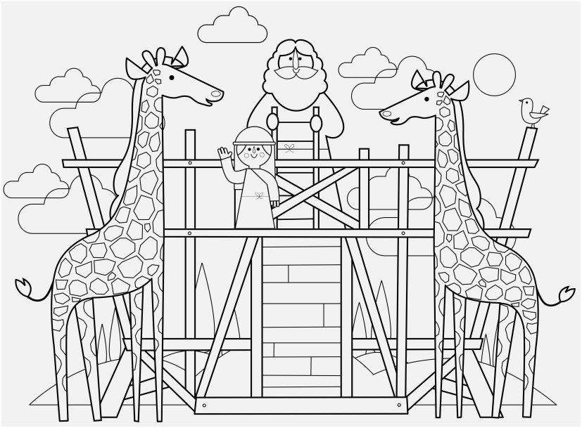 827x609 The Right Pic Noah Ark Coloring Pages Excellent