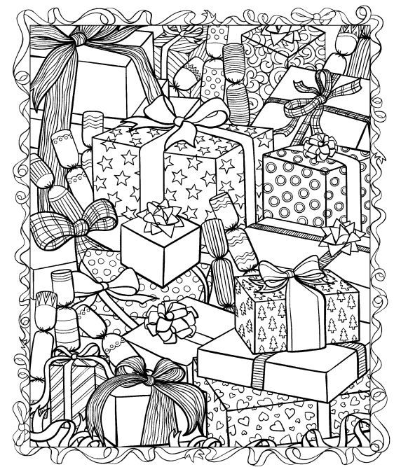 572x667 Christmas Coloring Pages For Older Students
