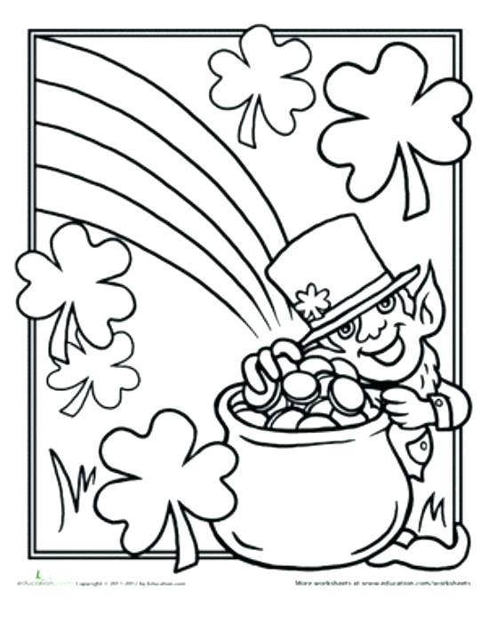 550x710 Coloring Pages St Patricks Day