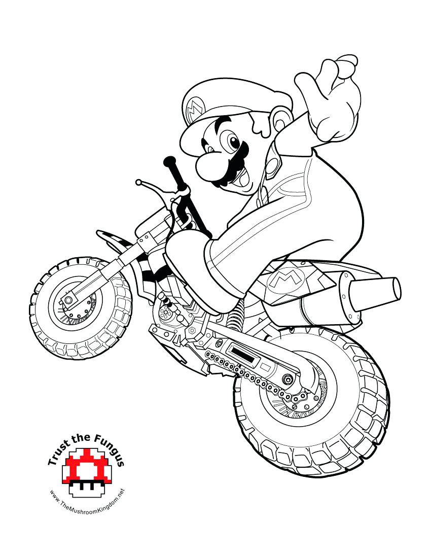 850x1100 Mario Kart Coloring Pages