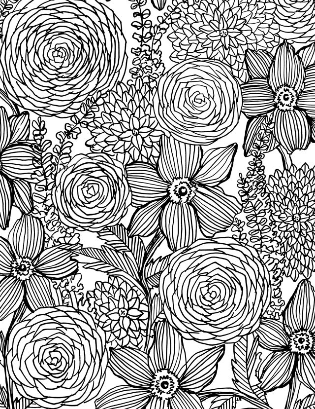 640x829 Alisaburke Flower Power Coloring Book On Sale And A Free Download