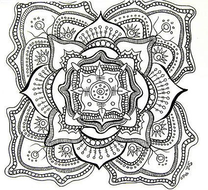 425x388 Free Printable Mandala Coloring Pages For Kids, Adults And Seniors