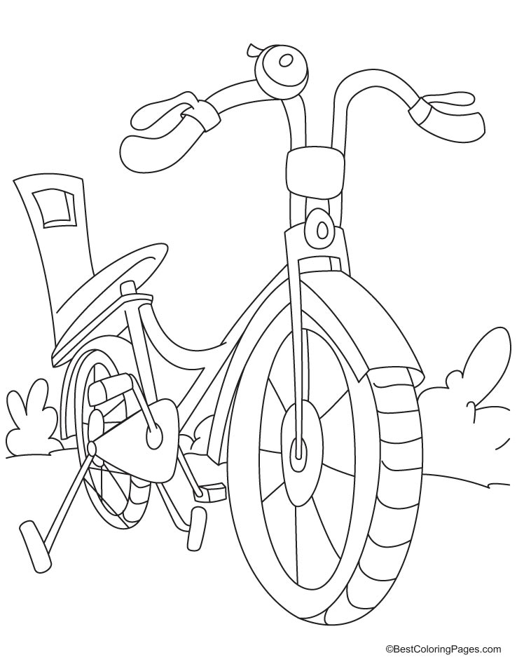 738x954 A Small Kids Bicycle Coloring Sheet Kid Coloring Pages