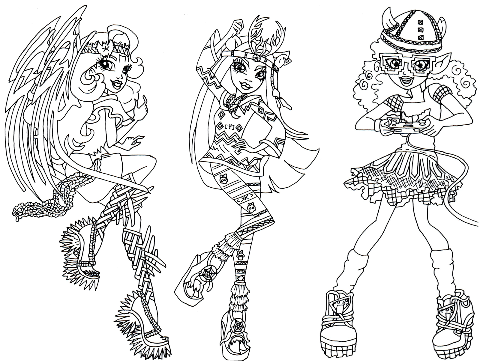 1600x1211 Monster High Scarrier Reef Coloring Pages Fresh Free Printable