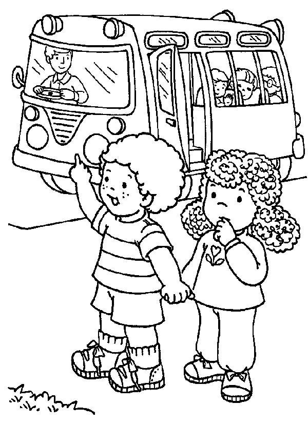 600x826 Two Students Stopping The School Bus On First Day Of School