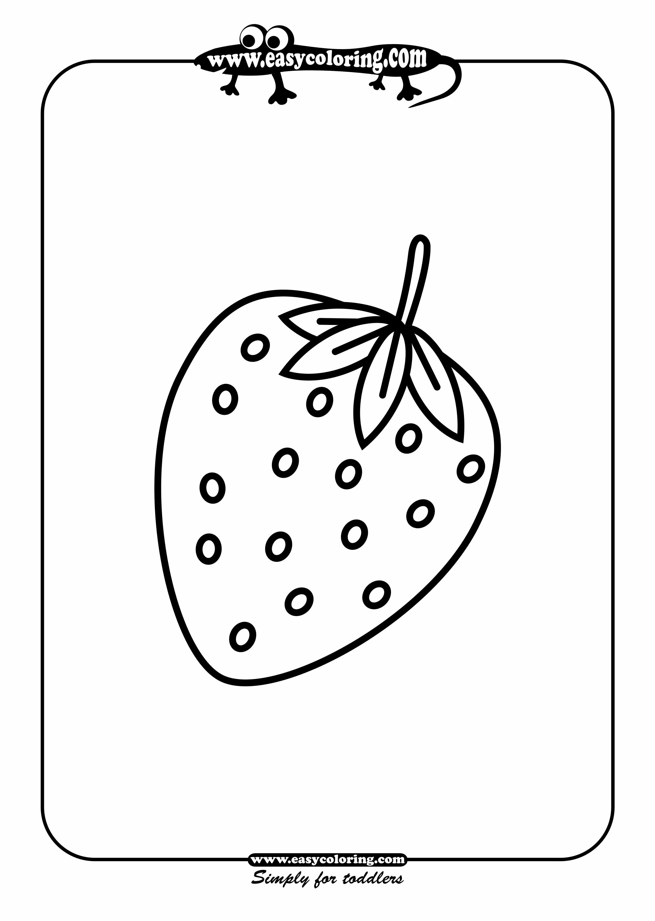 2267x3186 Unlimited Coloring Pages For Toddlers Shapes Strawberry Simple