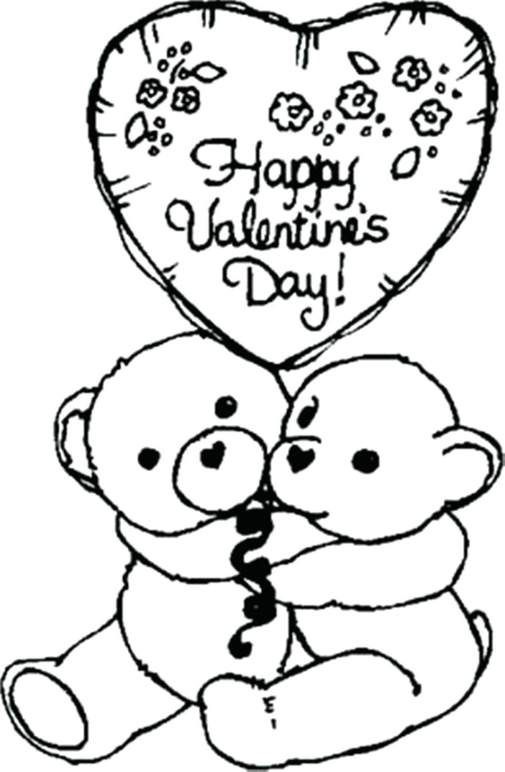 1024x1563 Coloring Pages Valentines Coloring Page Bears Happy Valentine