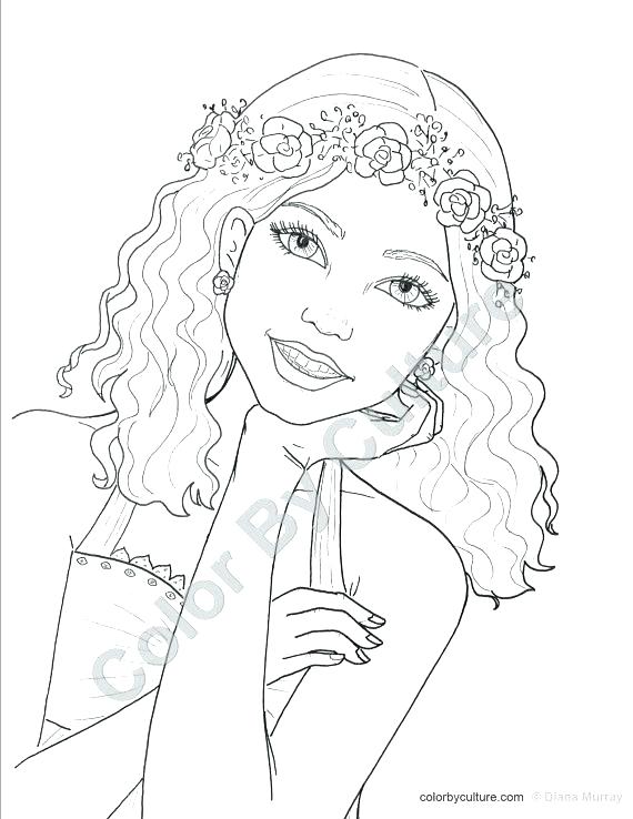 570x738 Coloring Pages For Tweens Teenage Girl Coloring Pages Teenage Girl