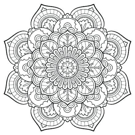 440x440 Coloring Pages For Young Adults Complex Mandala Coloring Pages