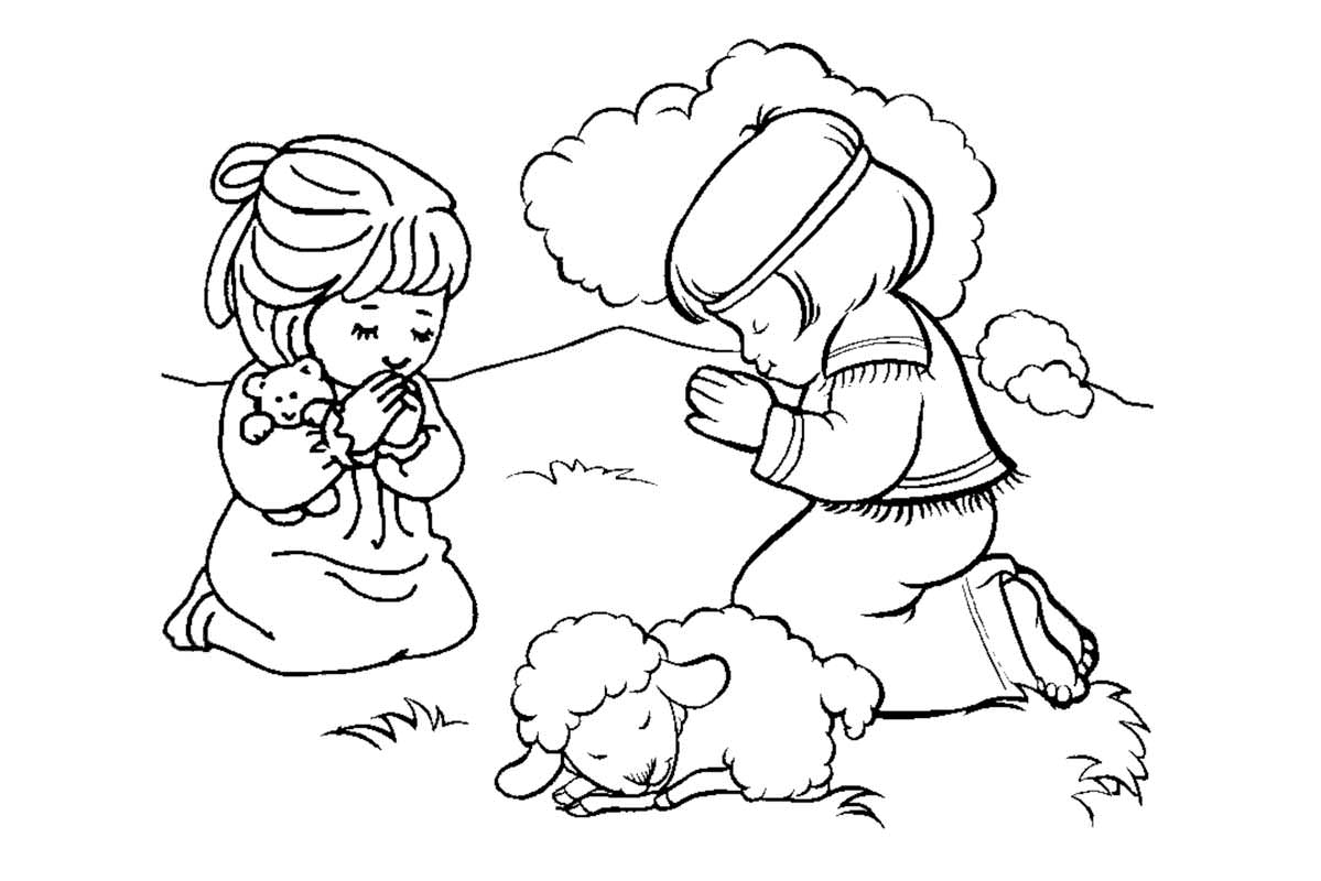 1199x800 Praying Hands Coloring Page