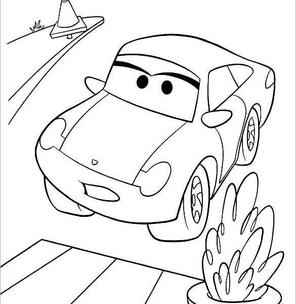 585x600 Car Templates For Kids Best Easy Coloring Pages For Young Kids