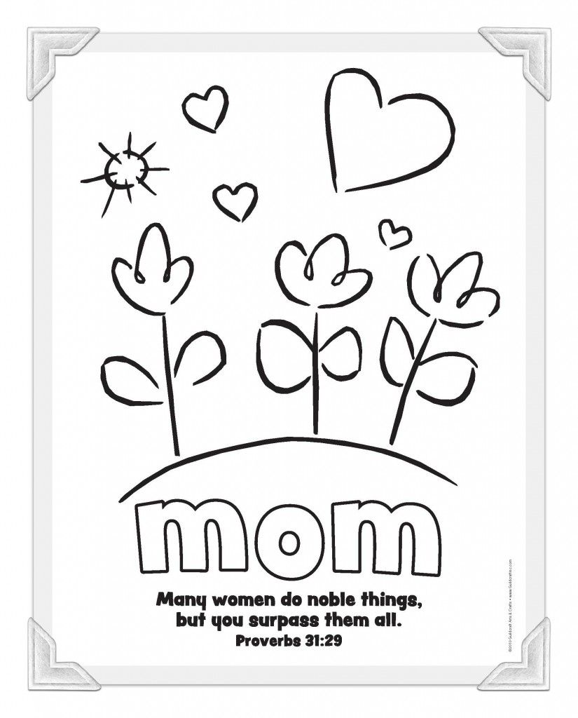 825x1024 Printable Mothers Day Coloring Page To Print Printables