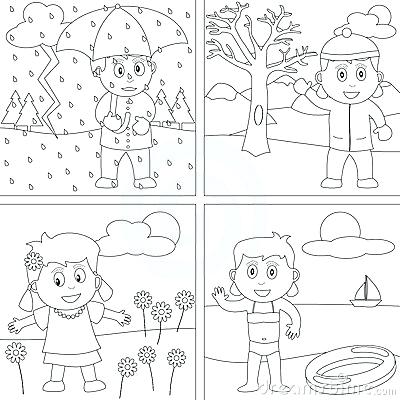 400x400 Seasons Coloring Page Seasons Coloring Pages Four Seasons Coloring