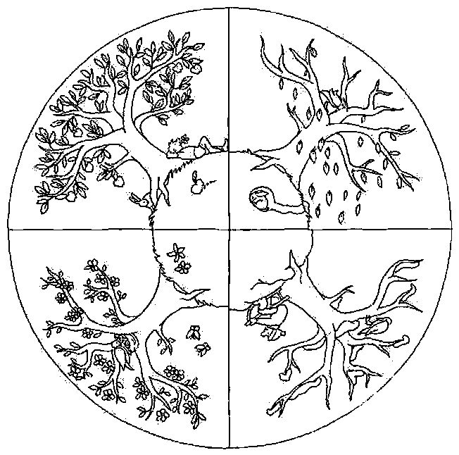 652x646 Four Seasons Pictures To Colour Best Mevsimler Images