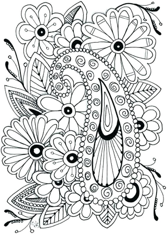 567x794 Printable Flower Coloring Pages For Adults