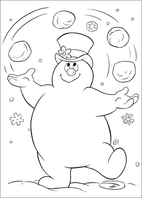 550x770 Snowman Coloring Page Frosty The Snowman Coloring Pages Printable